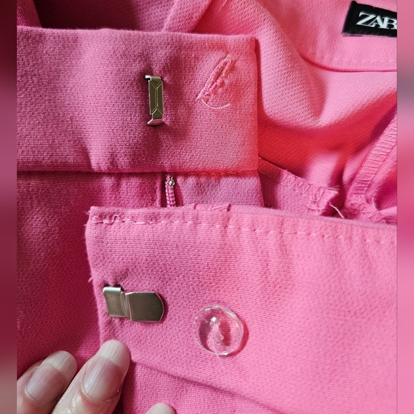Zara Women's Pink Mini Flare Pants SMALL - Picture 9 of 12